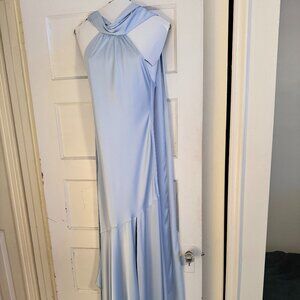 Birdy Grey Light Blue Bridesmaid Dress (Satin)